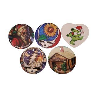 GRATEFUL DEAD  Holiday Ornaments Set Of 5